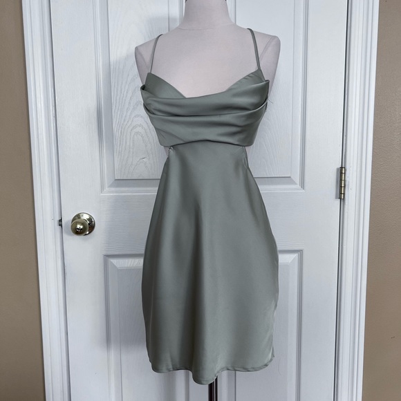 Princess Polly jemma mini dress sage - Picture 8 of 11